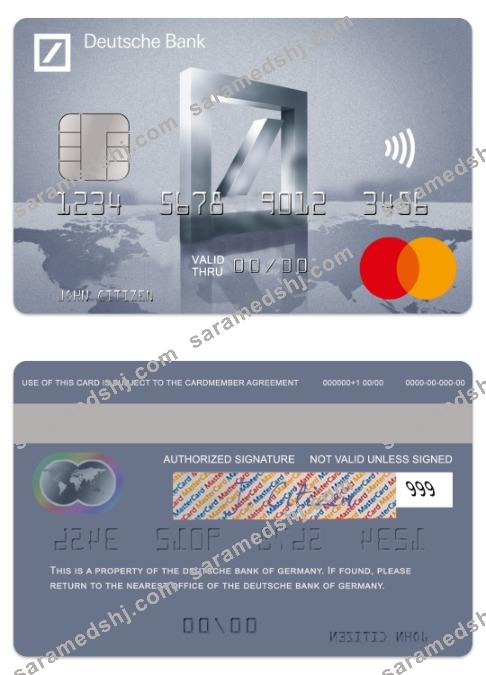 Germany Deutsche Bank travel mastercard